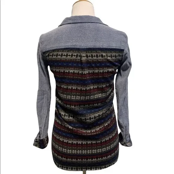 Twik | Blue & Multi Colour Pattern Button Down - Picture 3 of 6